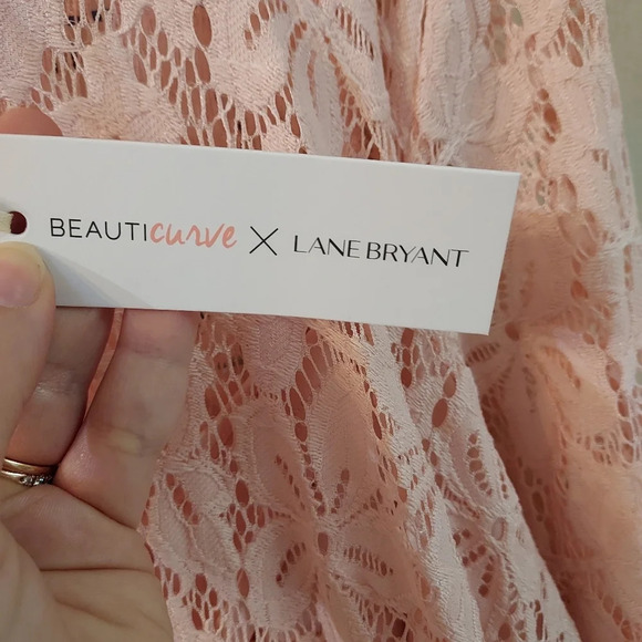 NWT Beautifcurve X Lane Bryant Pink Lace Sheath Dress in Size 24 - Picture 5 of 13